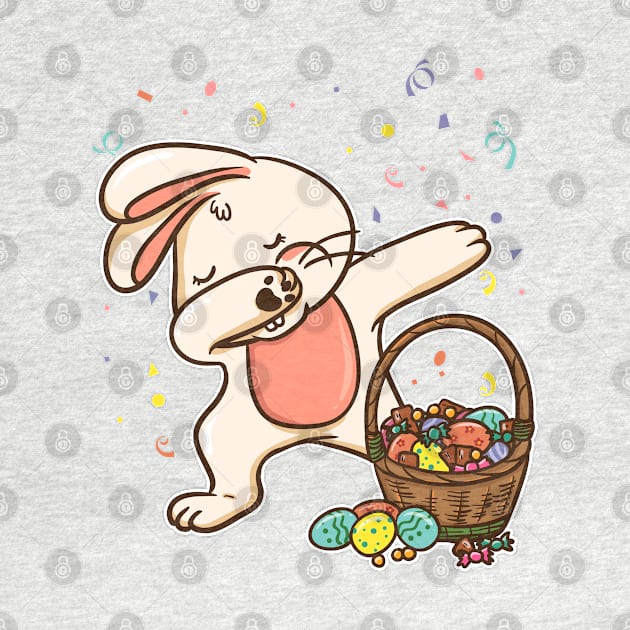 Dabbing Easter Bunny Rabbit Egg Hunt by E